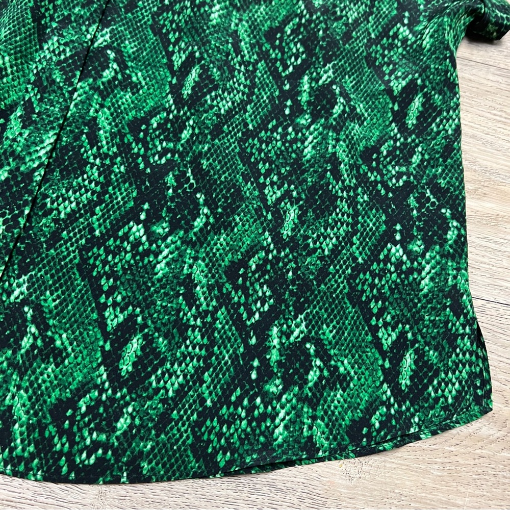 Veronica Beard Merci Python Print Silk Blouse Siz… - image 3